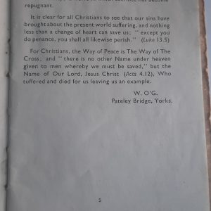 2nd page of foreword to Via Pacis Via Crucis