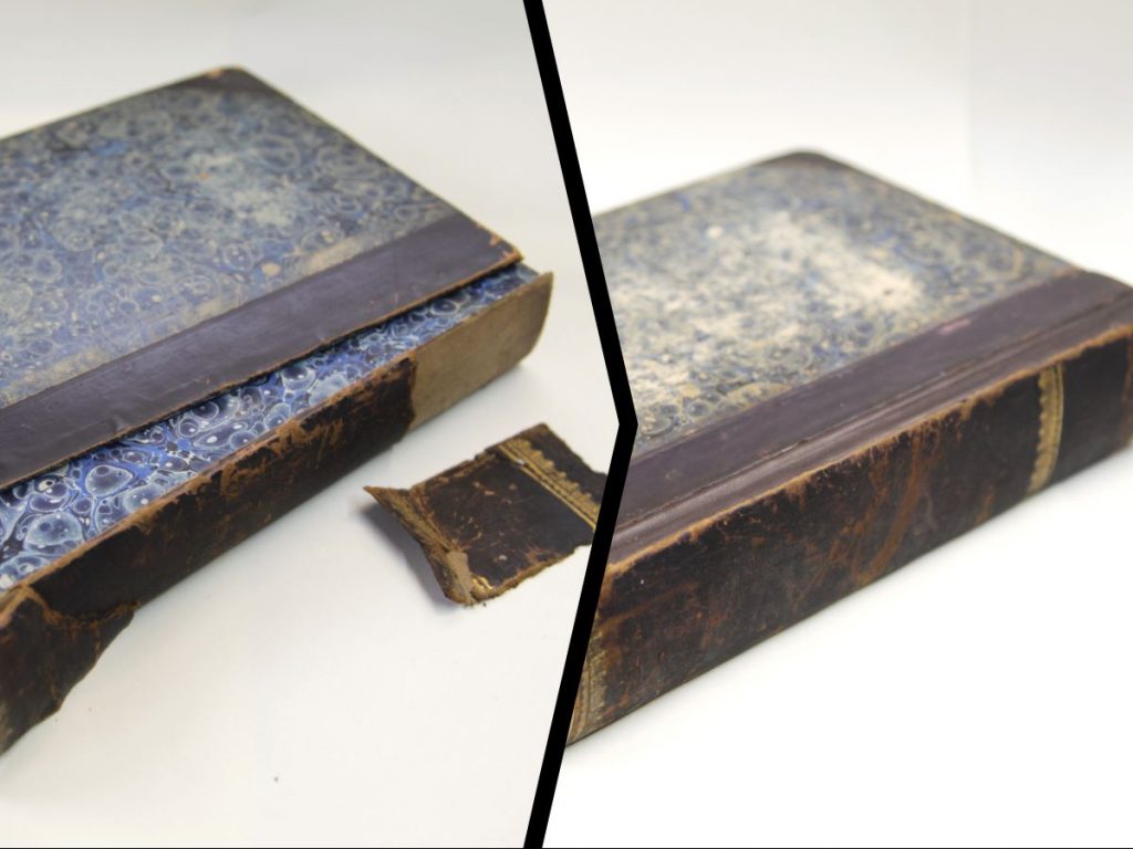Antique Victorian repaired by reattaching the boards