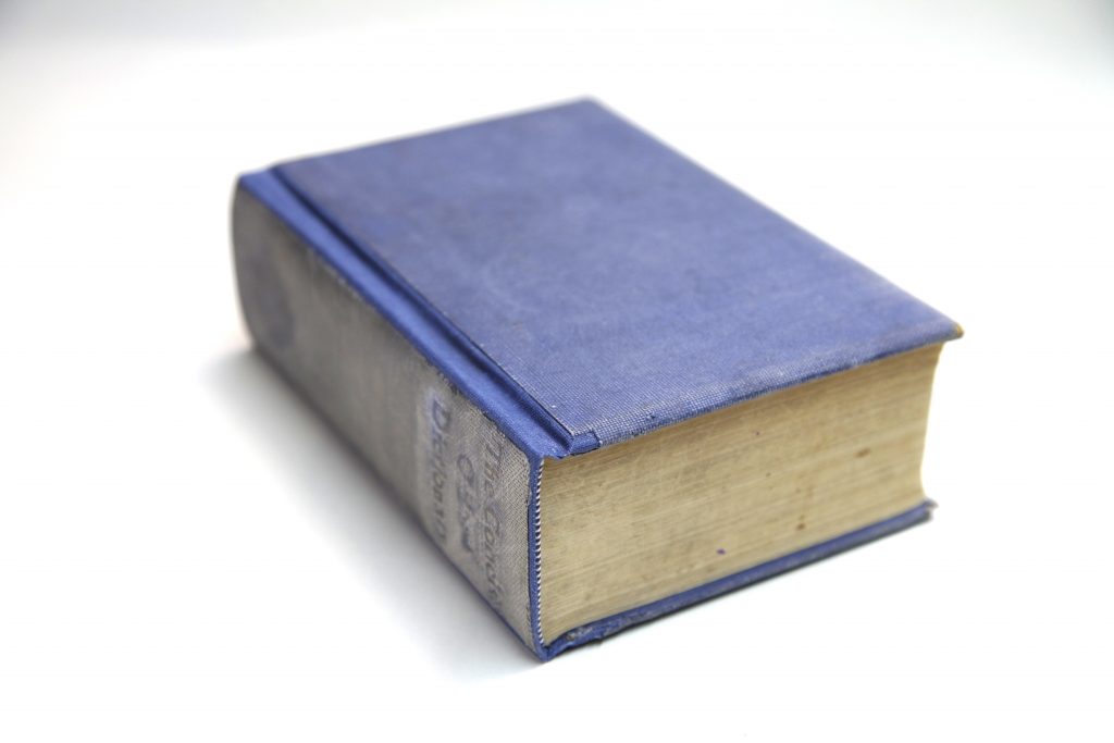 Dictionary with rebacked spine